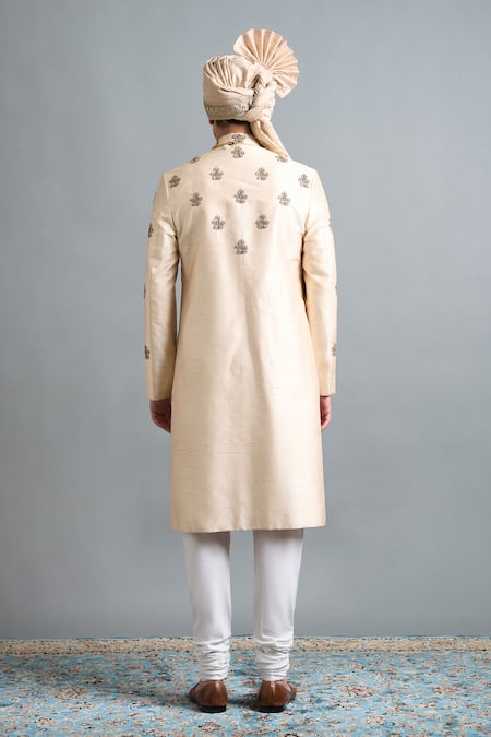 Gargee Designers Rajveer Ivory Embroidered Sherwani Set 