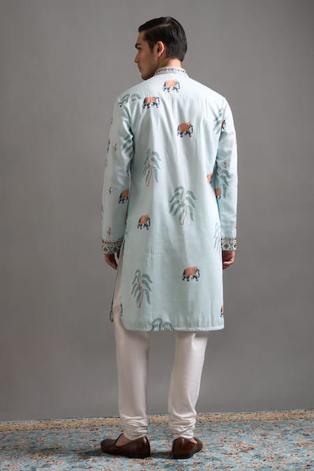 Gargee Designers Hathi Baagh Chanderi Kurta & Pant Set