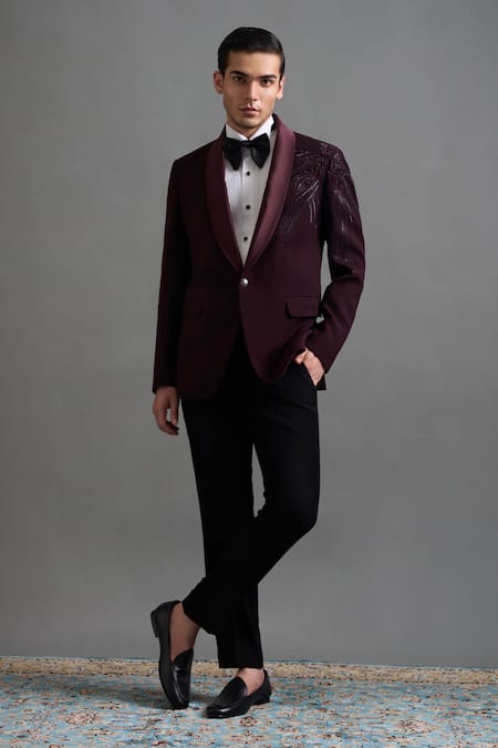 Gargee Designers Amrit Embroidered Tuxedo Set 