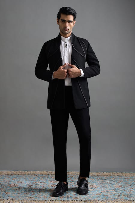 Gargee Designers Aditya Sculpted Lapel Tuxedo Set 