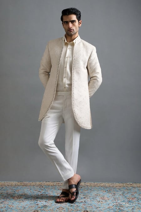 Gargee Designers Shubhra Embroidered Jacket Pant Set 