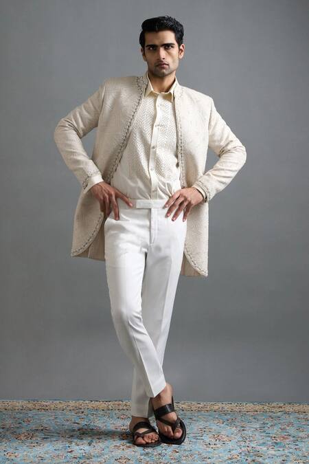 Gargee Designers Shubhra Embroidered Jacket Pant Set 