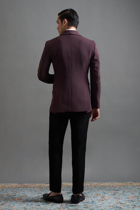 Gargee Designers Aabha Pleated & Embroidered Tuxedo Set 