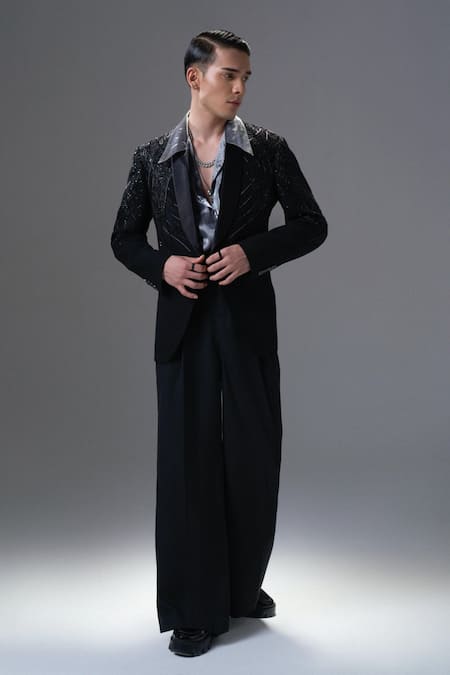 Gargee Designers Atharv Embroidered Tuxedo Set 