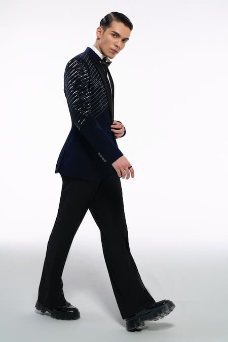 Gargee Designers Ishaan Embroidered Tuxedo Set 