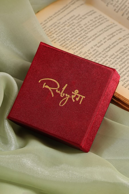 Buy_Ruby Raang_Gold Plated Stones Handmade Kundan Brass Ring 