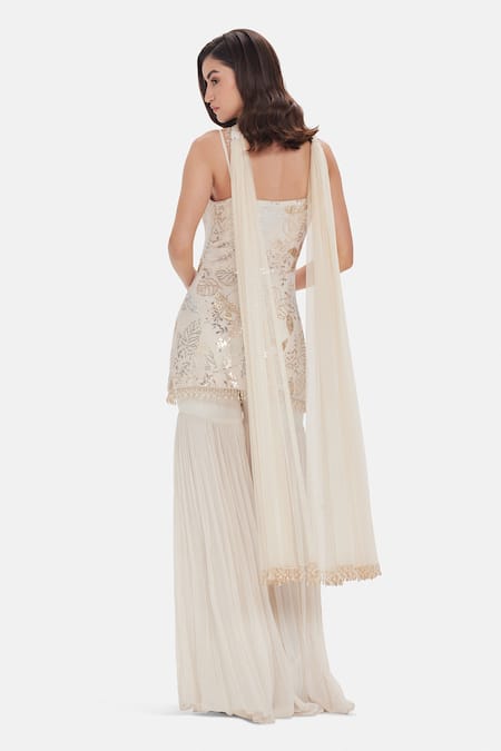 Basanti Kapde aur Koffee The Moonlit Garden Sharara Set 