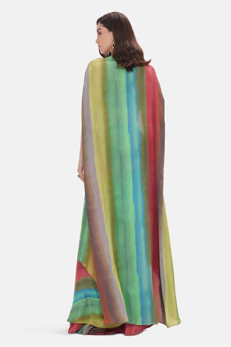 Basanti Kapde aur Koffee The Veridian Muse Cape & Draped Skirt Set 