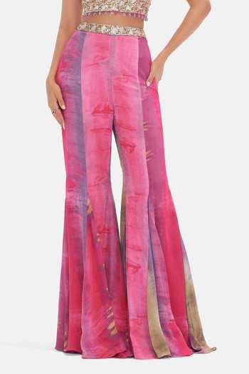 Basanti Kapde aur Koffee Gold Crepe Sequins, Beads, Zari Halter Neck Orchid Dreams Blouse And Sharara Set Online at Aza Fashions Basanti Kapde aur Koffee_Gold Crepe Sequins, Beads, Zari Halter Neck Orchid Dreams Blouse And Sharara Set _Online_at_Aza_Fashions