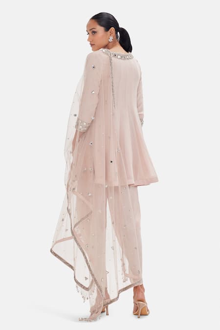 Basanti Kapde aur Koffee Stardust Haze Peplum Kurta Set 