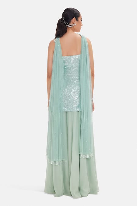 Basanti Kapde aur Koffee Minted Nebula Kurta Set 