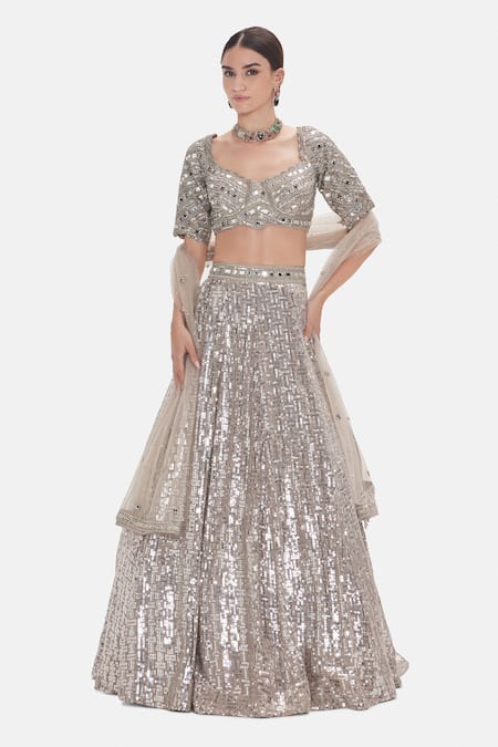 Basanti Kapde aur Koffee Silver Odyssey Lehenga Set 