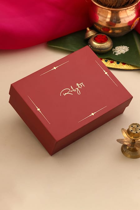 Buy_Ruby Raang_Pink Beads, Pearls, Stones, Crystals Kundan Embellished Pendant Necklace Set 