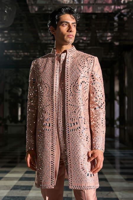 Seema Gujral Mirror Work Sherwani Set 