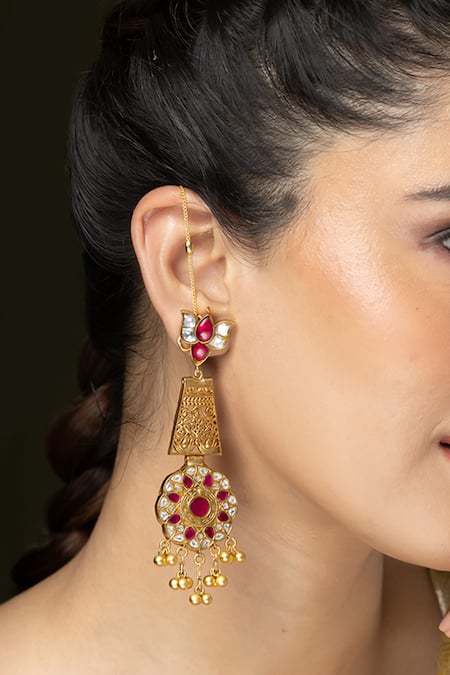 Joules by Radhika Royal Blossom Kaan Chain Earrings 