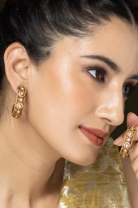 Joules by Radhika Regal Radiance Hoop Earrings 