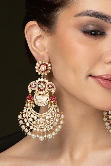 Joules by Radhika Ruby Drop Chaandbalis 