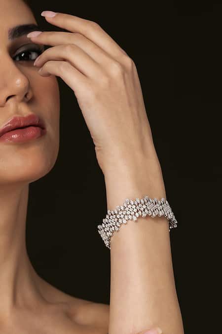 Joules by Radhika Silver Filigree Loose Bracelet