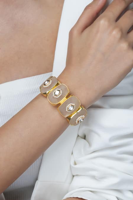 Joules by Radhika Blush Pink Enamelled Bracelet 