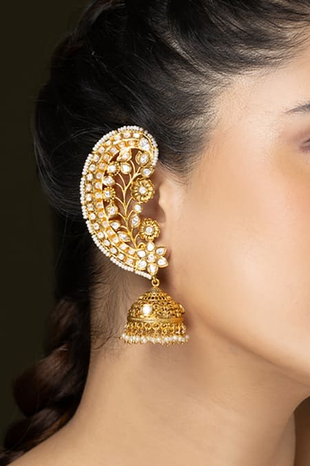 Joules by Radhika Paisley Shaped Cuff Earrings - Set of 2 