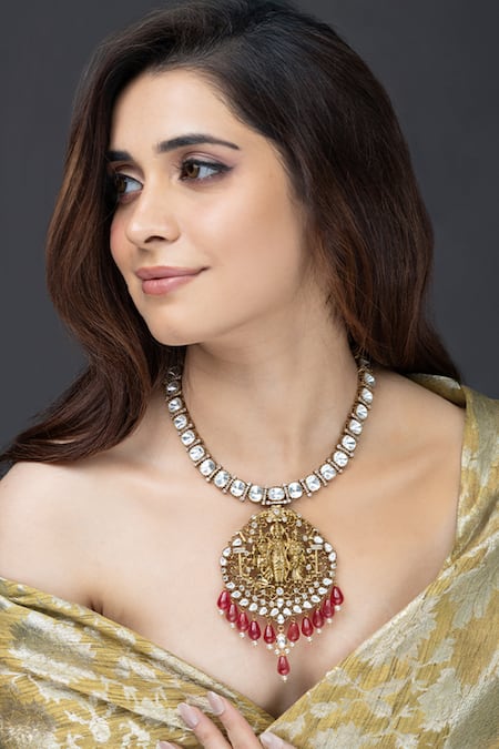 Joules by Radhika Divine Heritage Pendant Necklace 