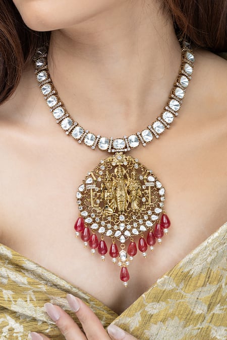 Joules by Radhika Divine Heritage Pendant Necklace 