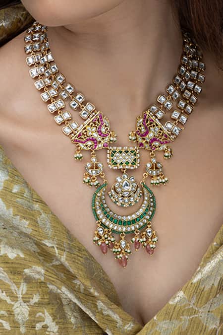 Joules by Radhika Devika Crescent Shaped Pendant Necklace 