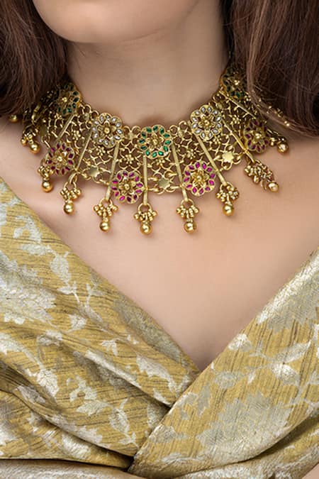 Joules by Radhika Devika Embellished Choker Necklace