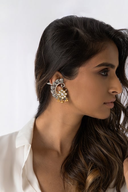 Joules by Radhika Ornate Floral Cluster Earrings 