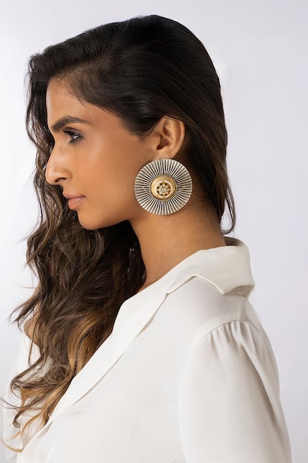 Joules by Radhika Ornate Two Part Drop Earrings 