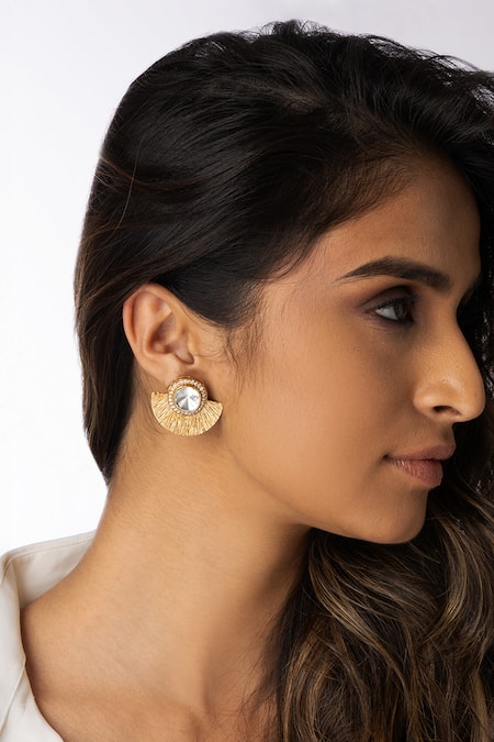 Joules by Radhika Tassel Fan Stud Earrings 