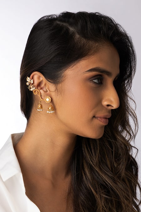 Joules by Radhika Classic Earwrap Jhumka Earrings - Set of 2 