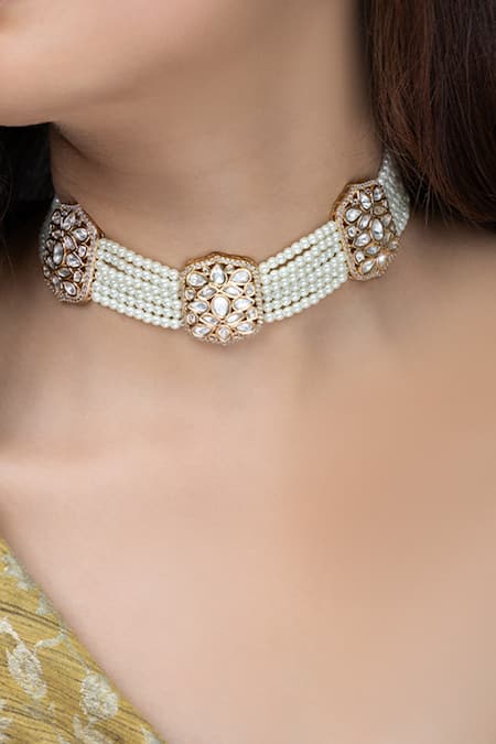 Joules by Radhika Bead Embellished Layered Choker