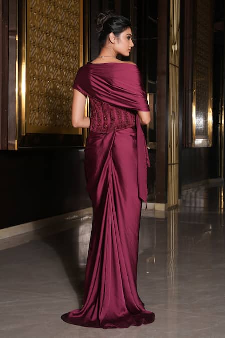 Nikunj By NIIDHI BAJAJ Laila Draped Saree With Corset 