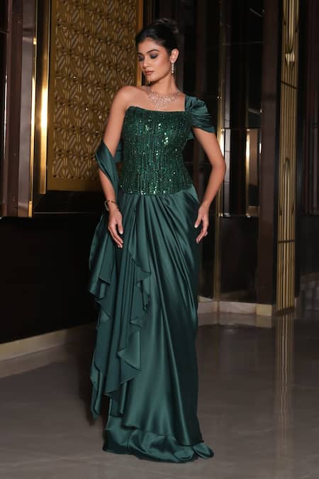 Nikunj By NIIDHI BAJAJ Mehreen Draped Saree With Corset 