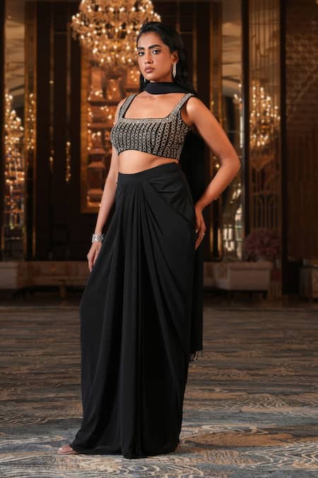 Nikunj By NIIDHI BAJAJ Zarrah Draped Skirt Set 