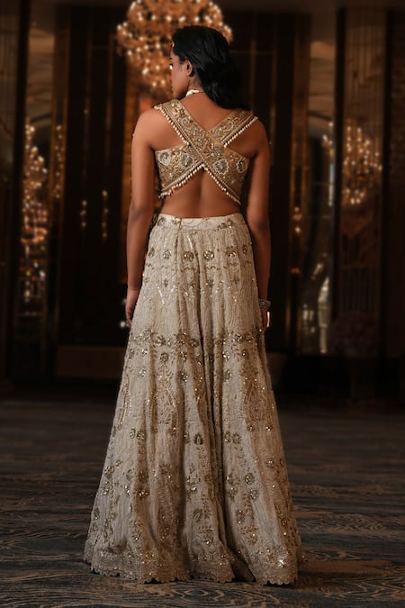 Nikunj By NIIDHI BAJAJ Huma Embroidered Lehenga Set 