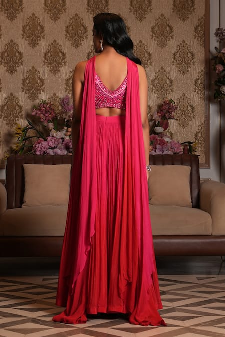 Nikunj By NIIDHI BAJAJ Alina Pleated Lehenga Set 