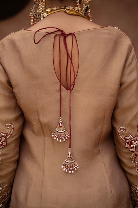 Nikunj By NIIDHI BAJAJ Zehra Hand Work Kurta Farshi Salwar Set 