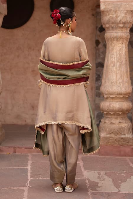 Nikunj By NIIDHI BAJAJ Noor Hand Work Kaftan Salwar Set 