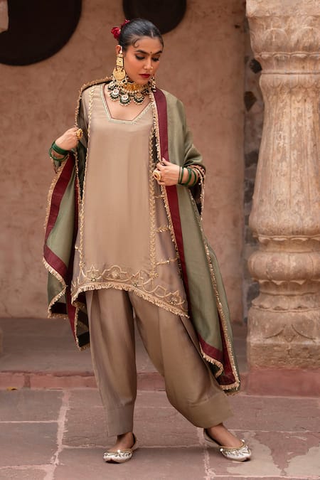 Nikunj By NIIDHI BAJAJ Noor Hand Work Kaftan Salwar Set 