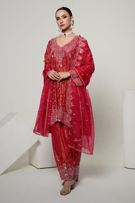 OHH CROW Mirror Work Kurta Set 