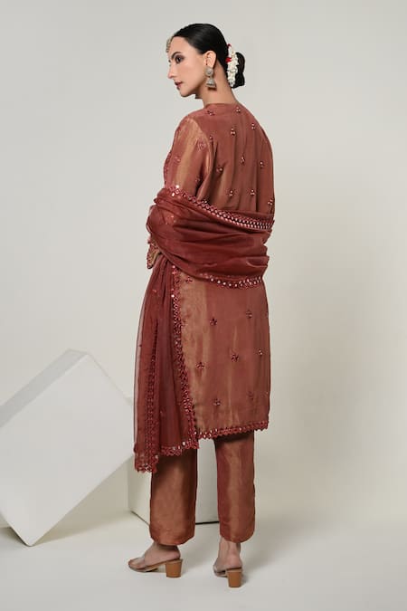 OHH CROW Mirror Work Kurta Set 