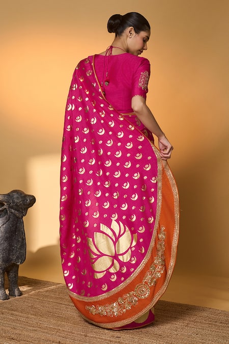Masaba Chand Phool Saree With Unstitched Blouse Piece 
