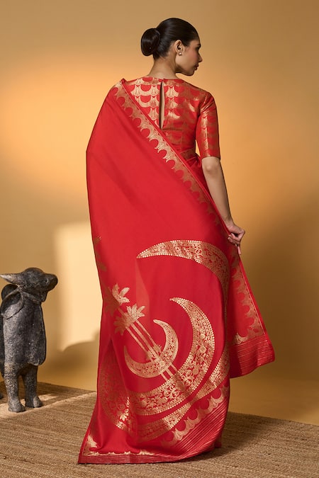 Masaba Tijila Saree With Unstitched Blouse Piece 