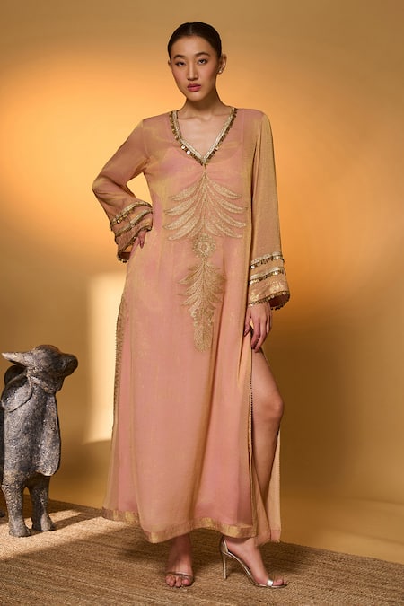 Masaba Moonfield Embroidered Kaftan With Slip 