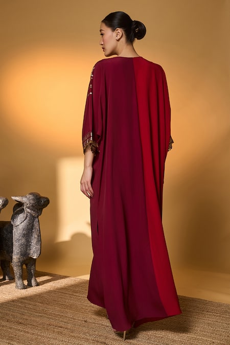 Masaba Red & Plum Moonlight Melody Kaftan 