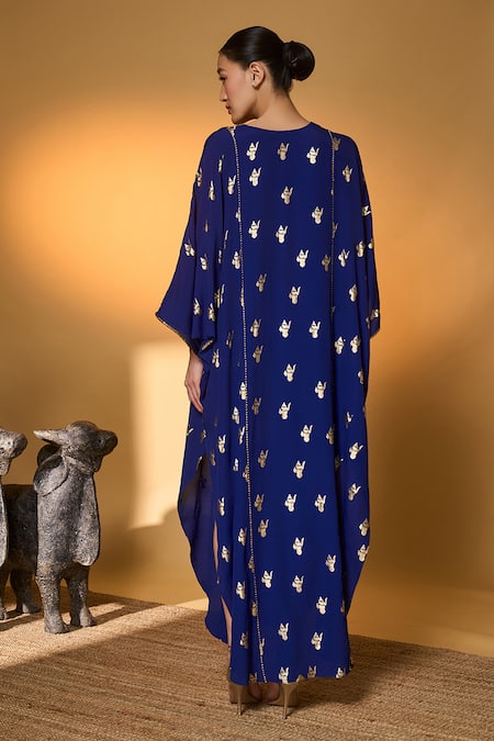 Masaba Electric Blue All Charms Print Kaftan 