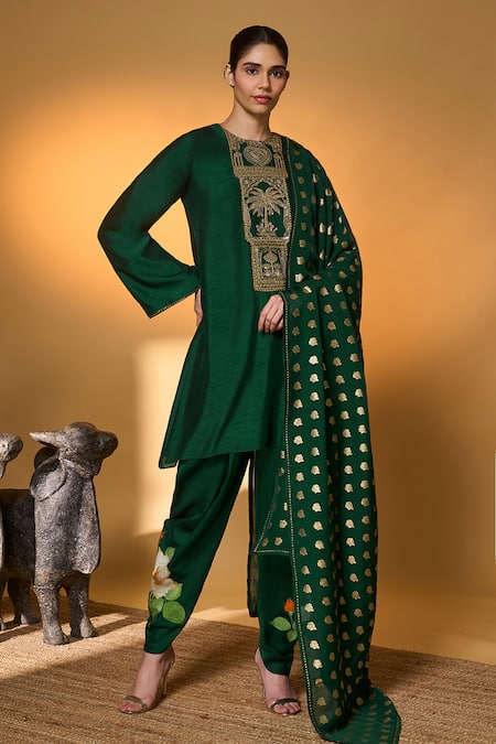 Masaba Rose Blush Embroidered Kurta Set 