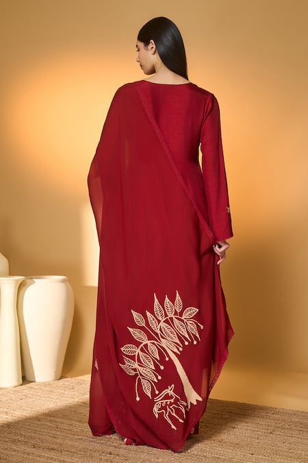 Masaba Deer Totem Print Kurta Sharara Set 